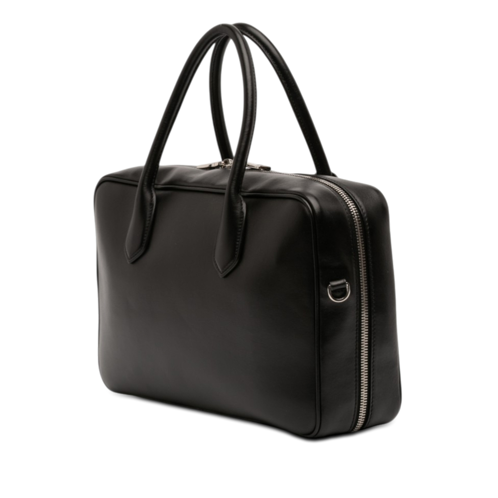 Pre-Loved Prada City Calf Racing Satchel - Picture 2 of 12